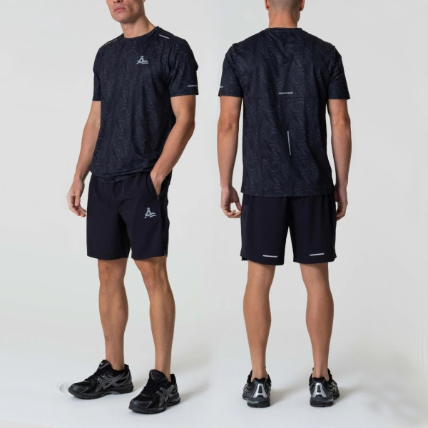 Custom Men's T Shirt Set | Quick Dry Wind Reflective Outdoor Running,China Manufacturer