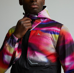 fitness clothing manufacturer |OEM polyester spandex lightweight digitally printed sports jacket