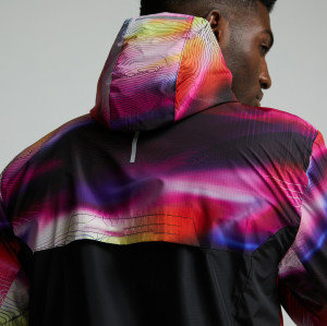 fitness clothing manufacturer |OEM polyester spandex lightweight digitally printed sports jacket