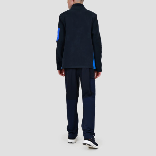 Customised  Kids Sport Shirts Boys 1/4 Zip Fleece Top with Long Sleeves and Functional Side Pockets