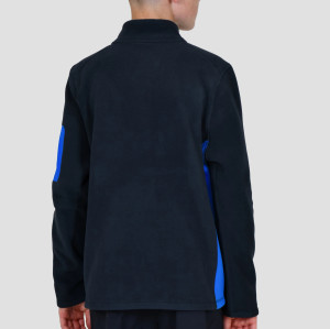 Customised  Kids Sport Shirts Boys 1/4 Zip Fleece Top with Long Sleeves and Functional Side Pockets