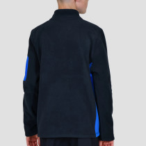 Customised  Kids Sport Shirts Boys 1/4 Zip Fleece Top with Long Sleeves and Functional Side Pockets