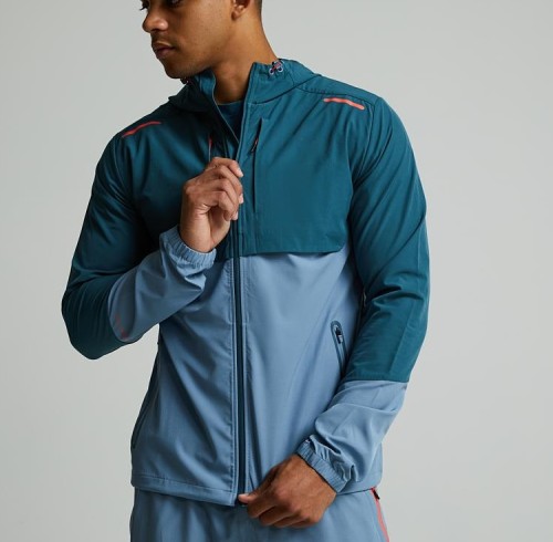 Customised outdoor sports jacket | hood men's windproof polyester jacket