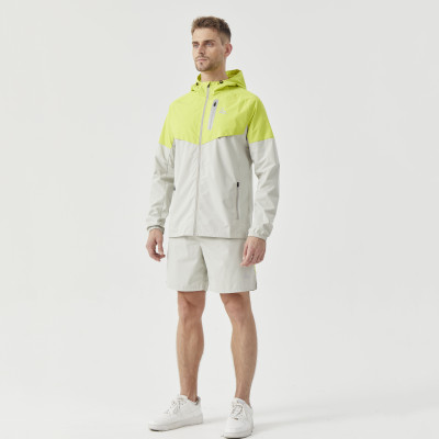 Custom Men's reflective windbreaker set Straight-leg pants Streetwear loose-fit sportswear set