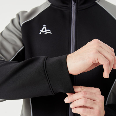 Customised Men's Training Jacket Suit Standing Collar Zip Windbreaker Spliced Fitness Sportswear