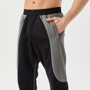 Custom Reflective Logo Two Colour Knit Fabric Men's Casual | Jogging Fitness Training Pants