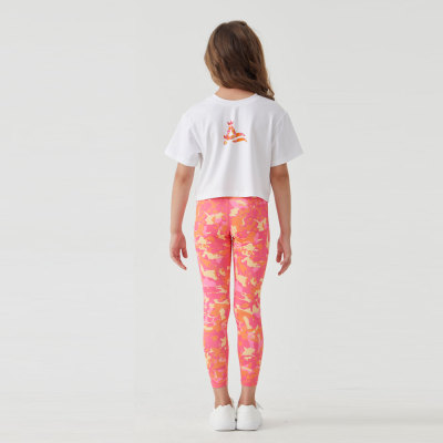 Custom Girls' digital print cotton stretch T-shirt with a loose fit
