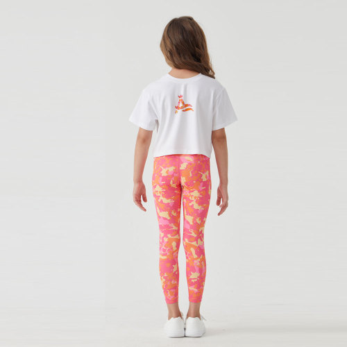 Custom Girls' digital print cotton stretch T-shirt with a loose fit