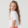 Custom Girls' digital print cotton stretch T-shirt with a loose fit