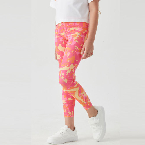 Custom Girls Legging Colorful Sublimation Print Reflective logo