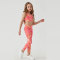 Custom Girls' Digital Print Cropped Vest | High-Waisted Leggings Fitness Set Yoga Gym Training Clothing