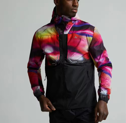 fitness clothing manufacturer |OEM polyester spandex lightweight digitally printed sports jacket