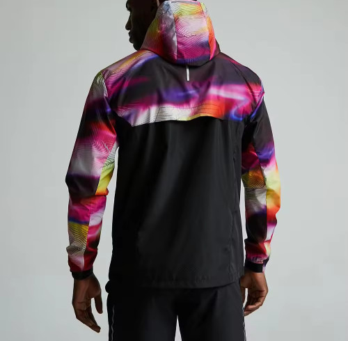 fitness clothing manufacturer |OEM polyester spandex lightweight digitally printed sports jacket