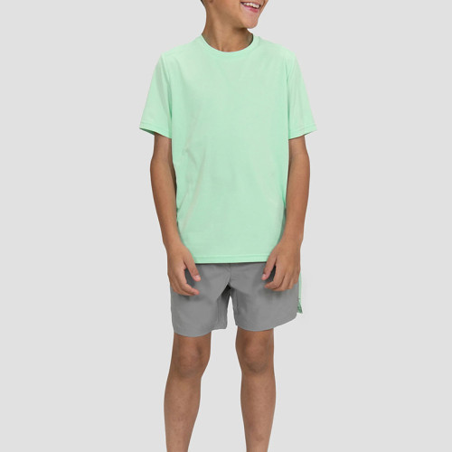 Custom Outdoor Boys' T-Shirt | Shorts Set Four-Way Stretch Set Chinese Clothing Manufacturer