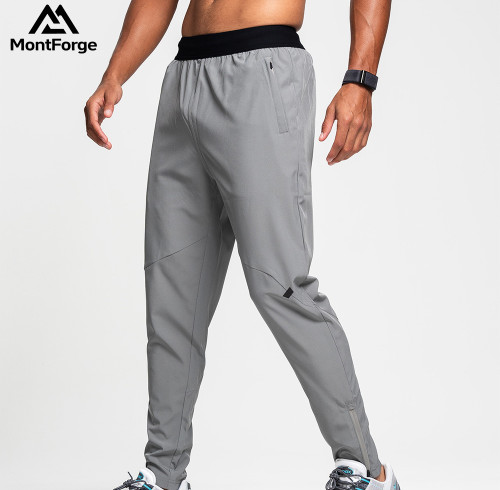 Black Waistband Lightweight Breathable Own Factory Custom Logo Light Grey Trousers