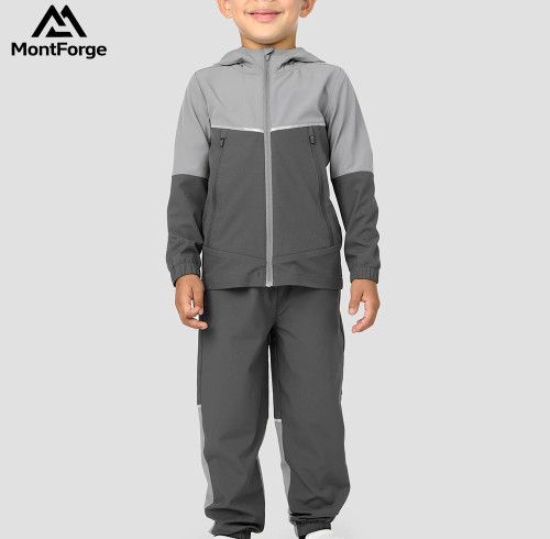 Custom Kids Polyester Running Tracksuit | Elasticated Cuff Reflective Outdoor Sport Tracksuit