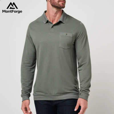 Business Casual Long Sleeve Polo for Men | Factory Direct Customization & Wholesale