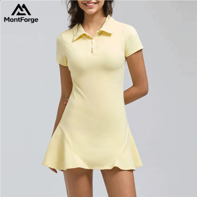 Women Polyester Spandex Tennis Dress Supplier   | Tennis Dress with Shorts factory