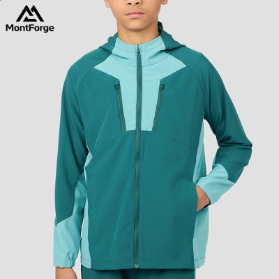 100% Polyester Custom Sports Jacket Manufacturer| Full Zip Windbreaker Running Boys Jacket