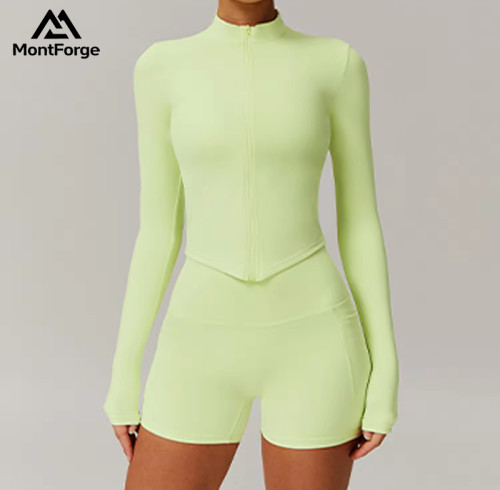 Custom long sleeve jacket supplier Manufacturer | Gym training zip up Jacket Manufacturer