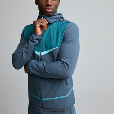 Men's Lightweight Polyester Jacket Factory | Elasticated Cuffs Zip Side Pockets Jacket For Men