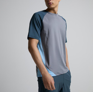 Short Sleeve Performance Tee Wholesale | Polyester Spandex Color Mixed Custom T-Shirts For Men