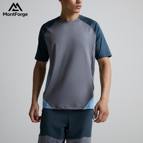Short Sleeve Performance Tee Wholesale | Polyester Spandex Color Mixed Custom T-Shirts For Men