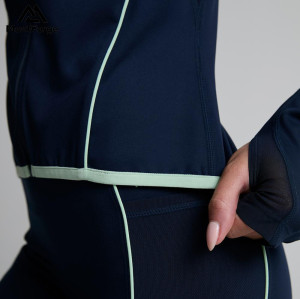 Womens Full Zip Long Sleeve Jacket supplier Manufacturer | Stand Collar Long Sleeve Jacket