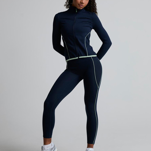 Womens Full Zip Long Sleeve Jacket supplier Manufacturer | Stand Collar Long Sleeve Jacket