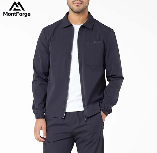 Wholesale Custom Collared Zip Jackets | Lightweight Casual Jacket Supplier