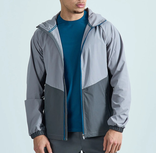 Wholesale Adjustable Hood Wind Jackets | Custom Logo Athletic Jacket Supplier