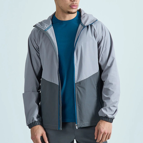 Wholesale Adjustable Hood Wind Jackets | Custom Logo Athletic Jacket Supplier