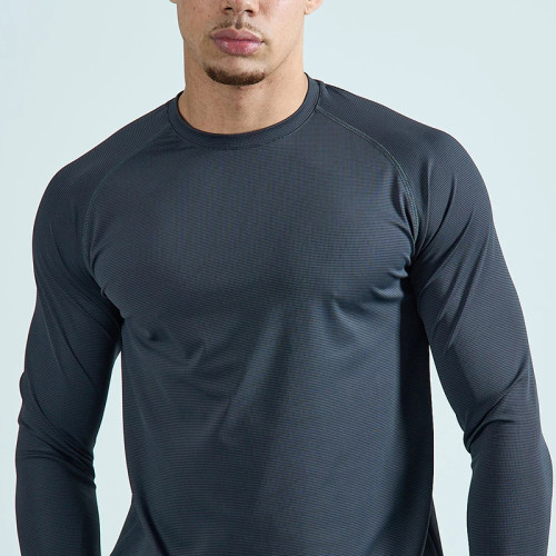 Wholesale Slim-Fit Active Long Sleeves | Custom Logo Gym Shirts Supplier