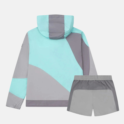 Mens Lightweight Windbreaker Set | Waterproof Hooded Jacket & Quick Dry Shorts Activewear Set for Running