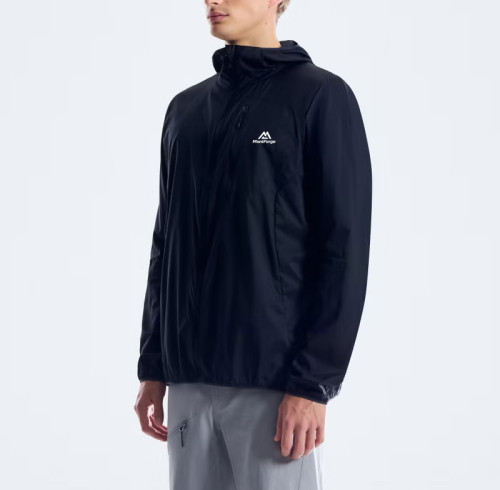 Custom windbreaker jacket​ Manufacturer | Men's windbreake Jacket Black