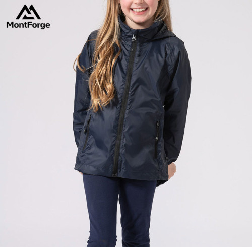 waterproof jacket custom logo Manufacturer | Custom packable lightweight Kids Jacket