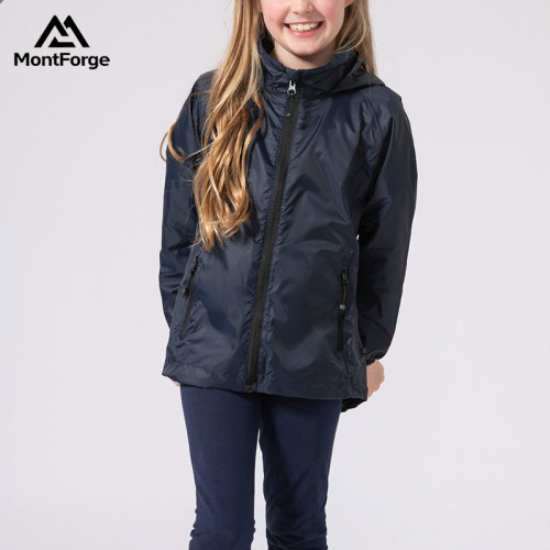 waterproof jacket custom logo Manufacturer | Custom packable lightweight Kids Jacket