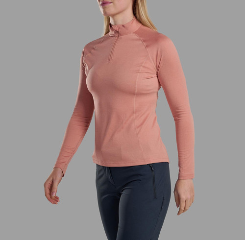Custom Women's 1/4 Zip Long Sleeve Running Shirt | Wicking Raglan Sleeve Base Layer