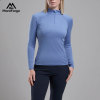 Custom Women's 1/4 Zip Long Sleeve Running Shirt | Wicking Raglan Sleeve Base Layer