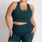 Custom Plus Size Yoga Wear Manufacturer | High Support Sports Bra & Sculpt Shorts Set Supplier