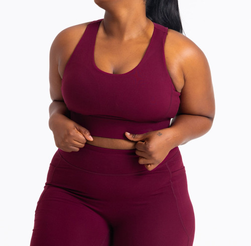 Plus Size Yoga Set for Women | High Support Sports Bra & High Waisted Shorts Workout Outfit