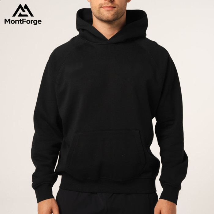 Blank Hoodies Wholesale Factory | Black Cotton Polyester Gym Hoodies For Men