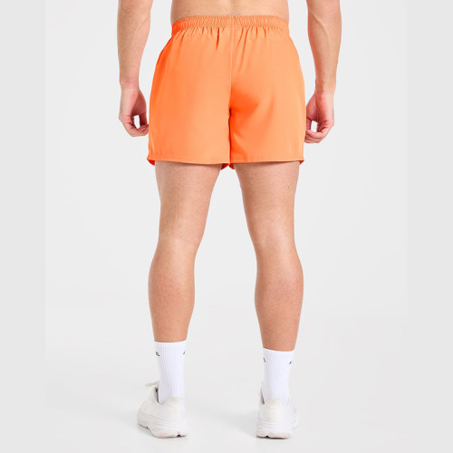 Custom Summer Orange Shorts Manufacturer  |  Sportswear 5 inch Gym Athletic Shorts factory