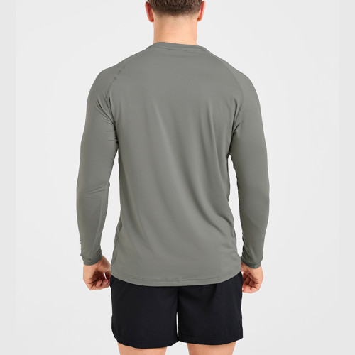 Custom Long Sleeve T Shirt Manufacturer  |  Men Long Sleeve Sports Workout Compression T-Shirt factory