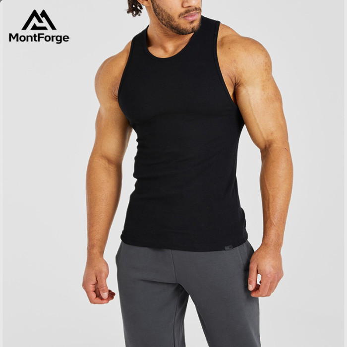 Custom Ribbed Tank Top Manufacturer  |  Training Outdoor Fitness Compression Tank Top factory