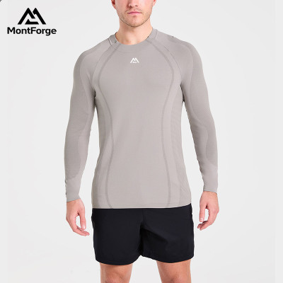 Custom Seamless Long Sleeve T Shirt Manufacturer  |  Long Sleeve Sports Workout Compression T-Shirt  Supplier