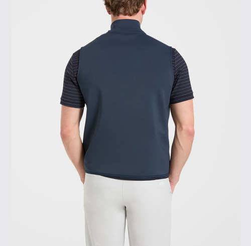 Custom Men's Quarter-Zip Golf Vest Manufacturer | Performance Sleeveless Jacket Supplier