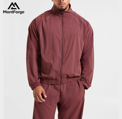 Men Lightweight Windbreaker Manufacturer | Custom Nylon Track Jacket Supplier