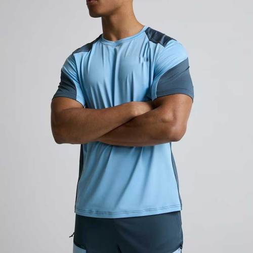 Custom Summer Men's Tee Manufacturer | Performance Panel Color T Shirts For Men