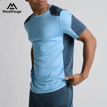 Custom Summer Men's Tee Manufacturer | Performance Panel Color T Shirts For Men